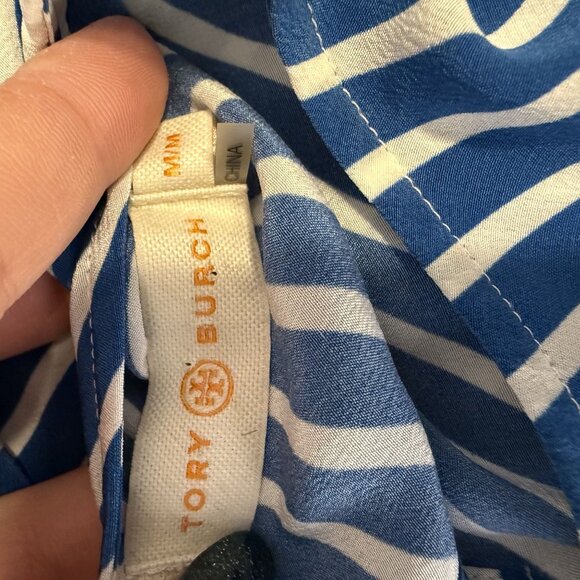 Tory Burch Blue Striped Tunic Blouse‎ - Picture 4 of 4